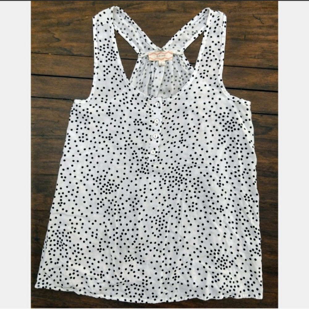 Pink Rose Polka Dot Tank Top